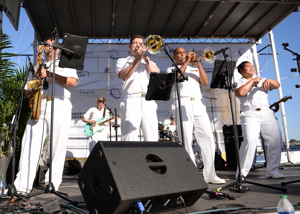 Navy Band The Cruisers Plays Inner Harbor During Maryland Fleet Week 2024