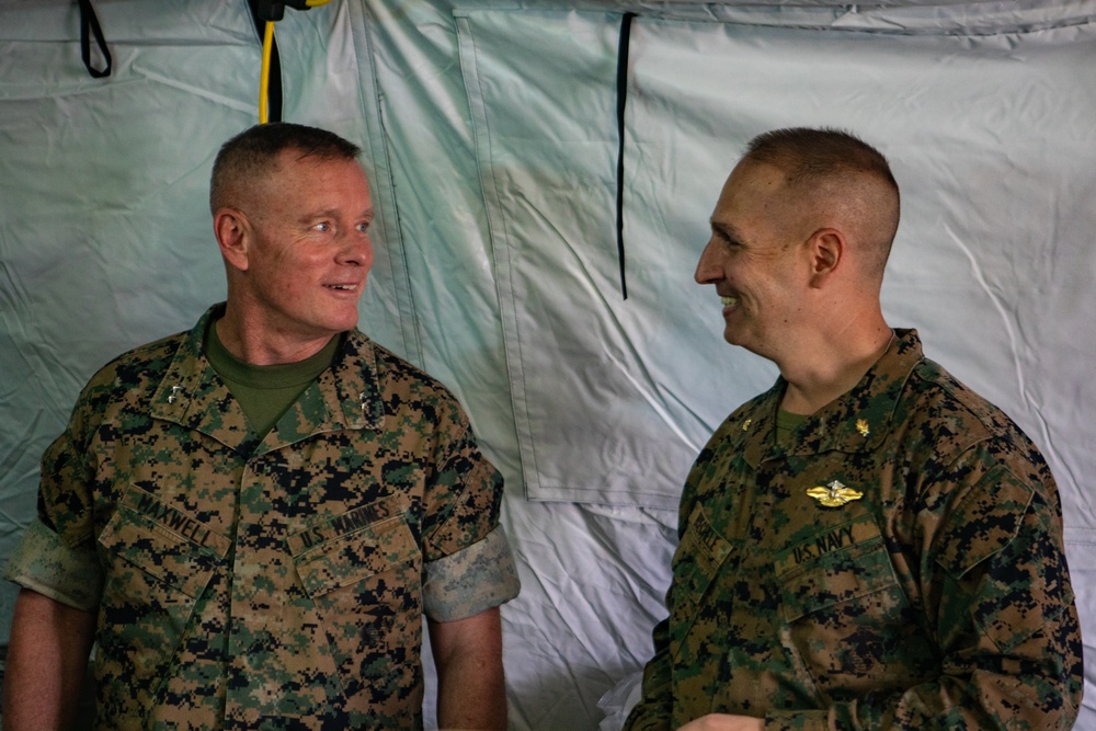 Marine Corps Installations Command Commander views dental field exercise Shika-X at Marine Corps Air Station Iwakuni