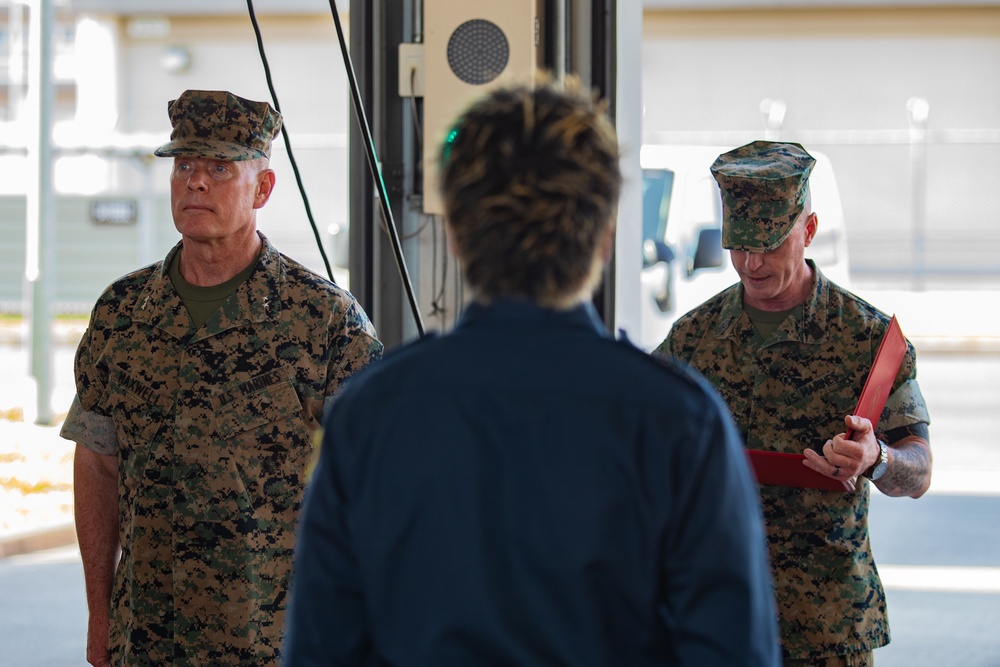 Marine Corps Installations Command Commanding General awards Master Labor Contract First Responders at Marine Corps Air Station Iwakuni