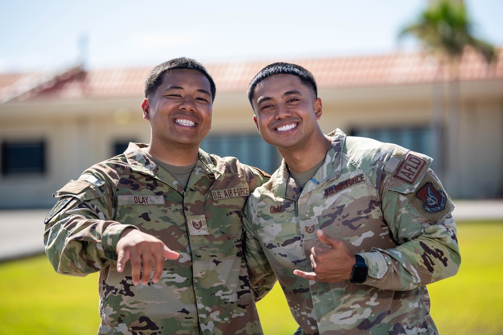 Air Force brothers reunite in Guam for exercise after five years apart