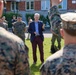 U.S. Ambassador to Estonia speaks with LAR Marines