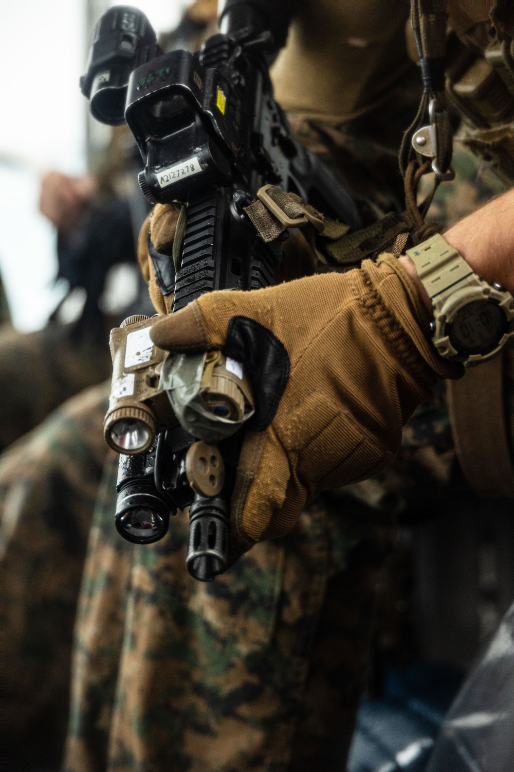 Battalion Landing Team 1/4 conducts a visit, board, search, and seizure exercise aboard the USS Warrior