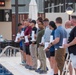 Soldiers honor the fallen during a Memorial Day candlelight service