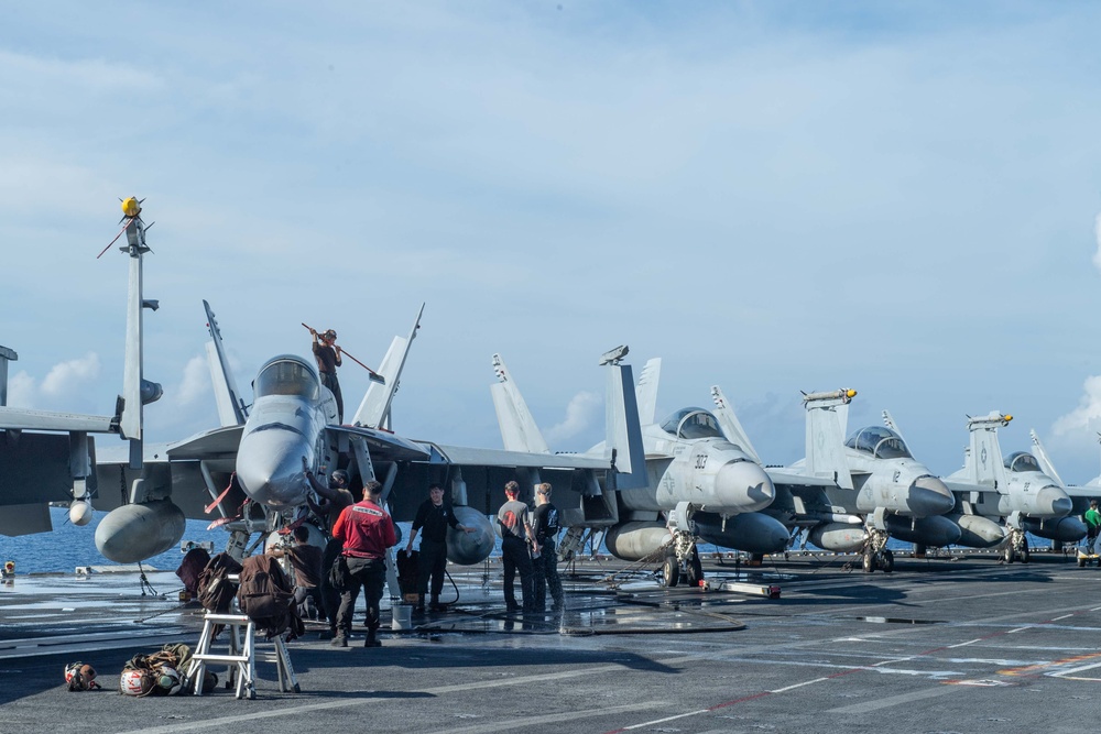 Theodore Roosevelt Flight Deck Maintenance