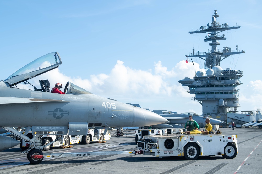 Theodore Roosevelt Flight Deck Maintenance