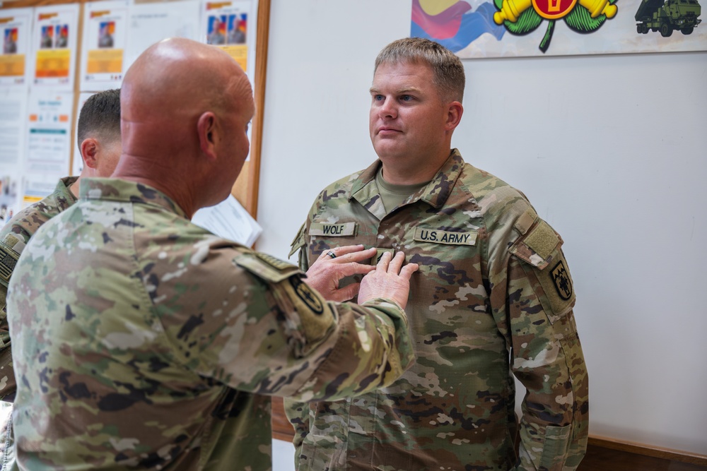 Sgt. 1st Class Rick Wolf Promotion Ceremony