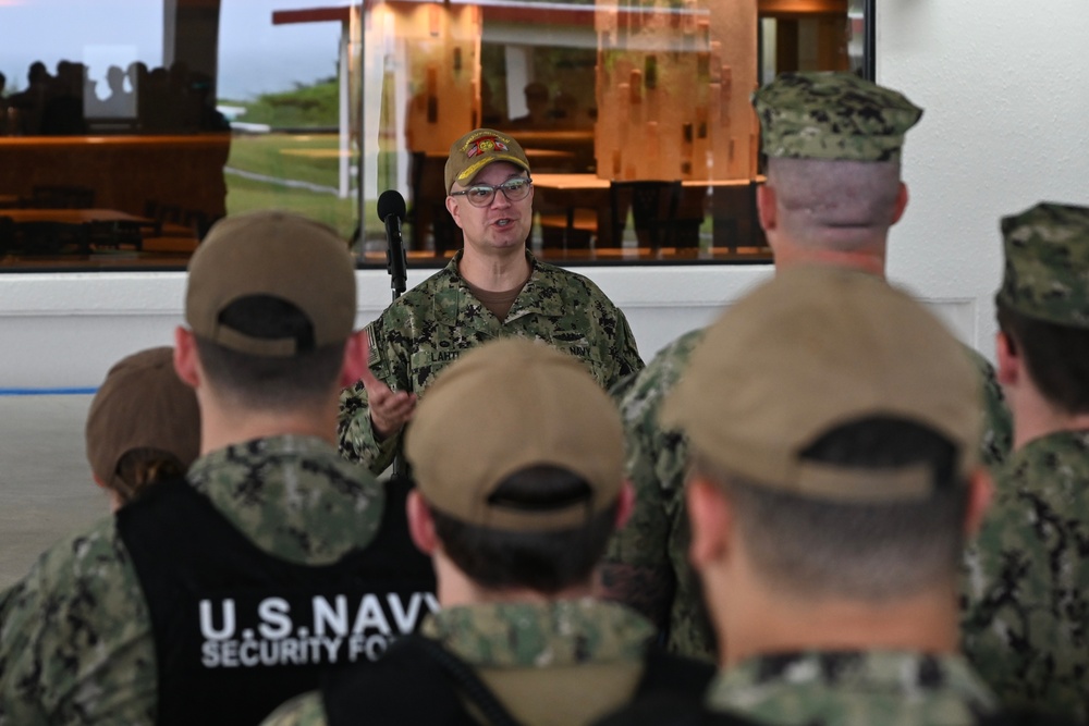 Commander, U.S. Naval Forces Japan Hosts All-Hands Call at White Beach Naval Facility