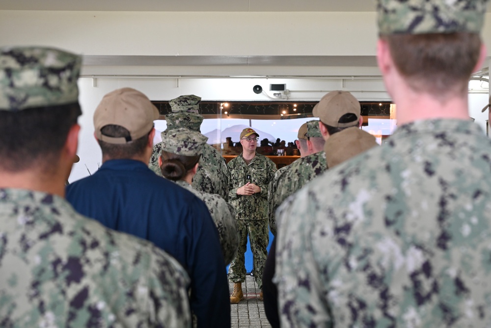 Commander, U.S. Naval Forces Japan Hosts All-Hands Call at White Beach Naval Facility