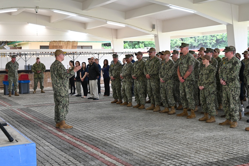 Commander, U.S. Naval Forces Japan Hosts All-Hands Call at White Beach Naval Facility