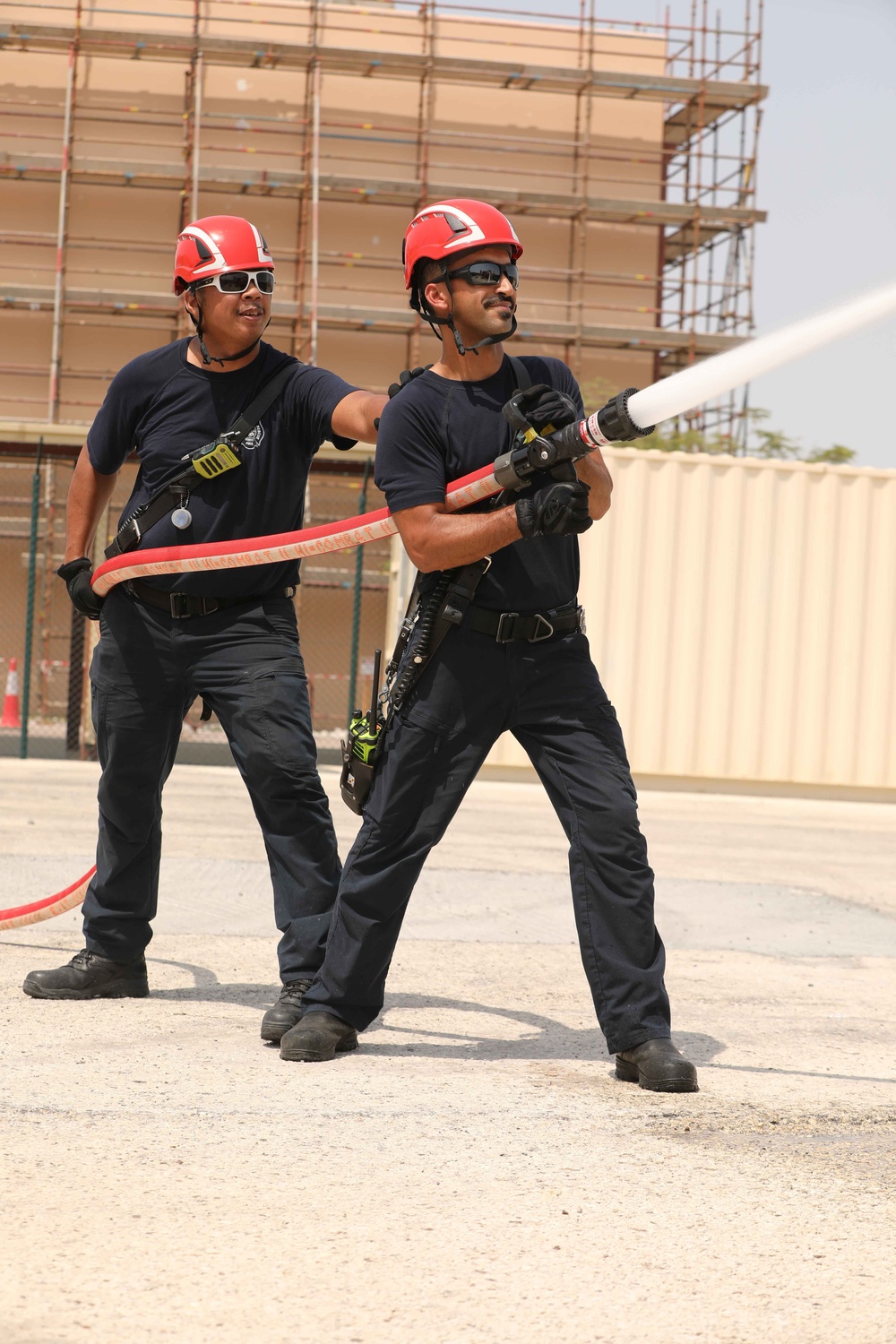 NSA Bahrain, Royal Jordanian Navy, Royal Saudi Navy Conduct Fire Fighting Training during Exercise Compass Rose III