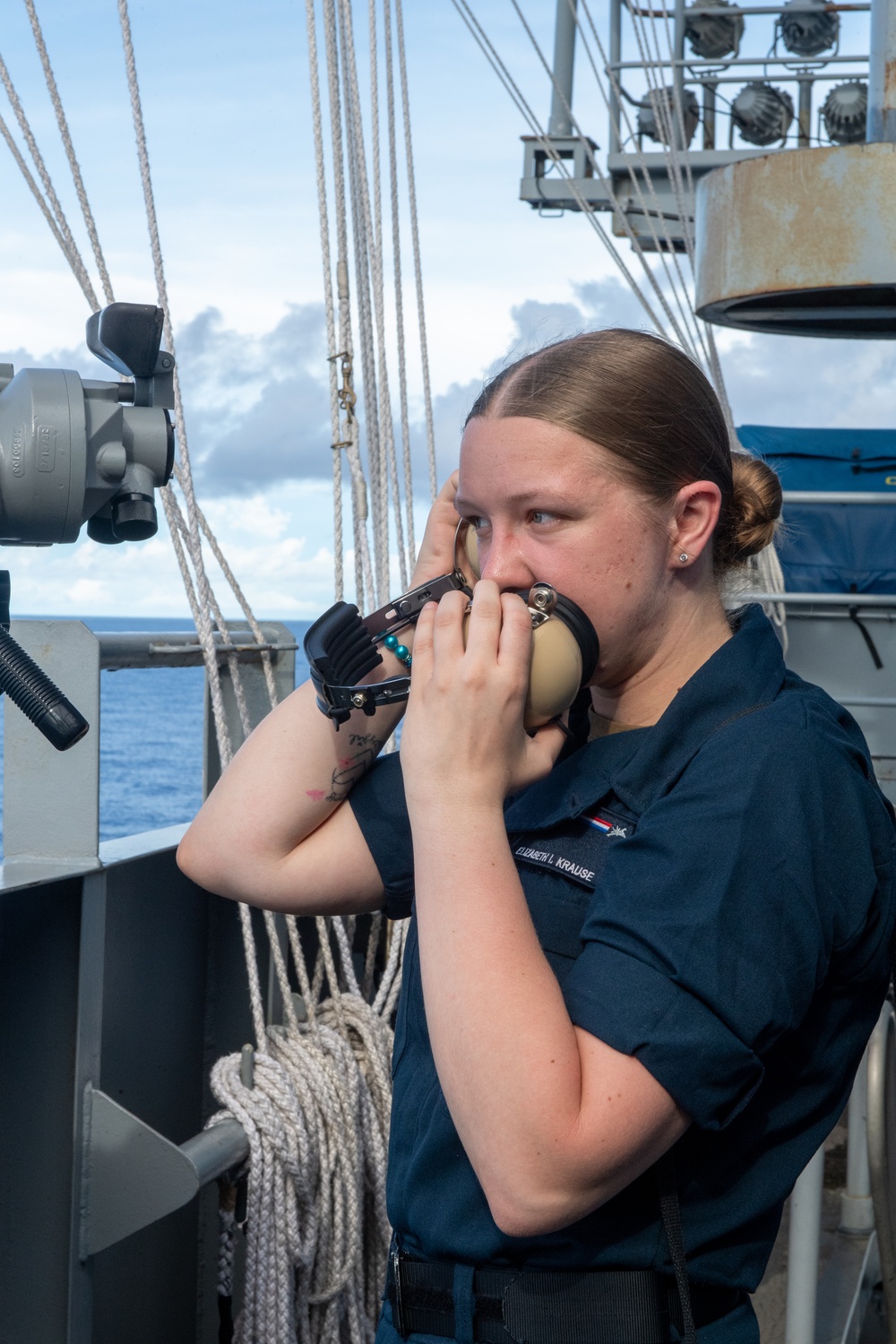 USS Ronald Reagan (CVN 76) Sailors stand watch in the pilot house in support of  Valiant Shield 2024