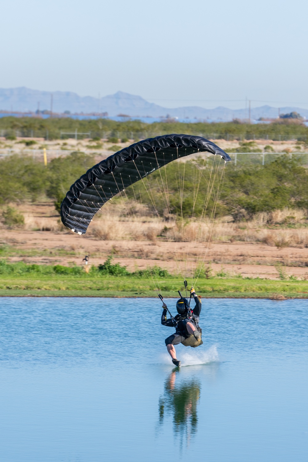 Soldiers from Army Golden Knights train in advanced parachuting discipline