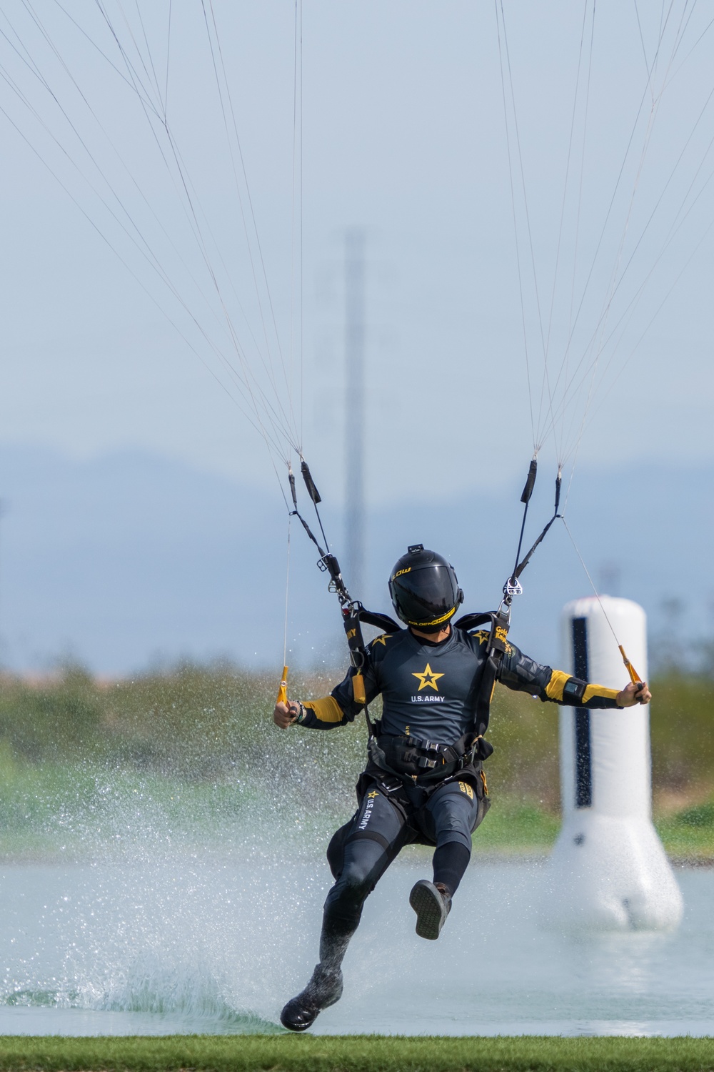 Soldiers from Army Golden Knights train in advanced parachuting discipline