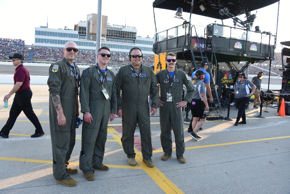 NASCAR Iowa Corn 350 KC-135 flyover flight crew