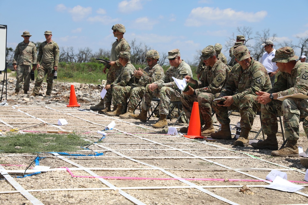 Tennessee National Guard leaders participate in sand table brief