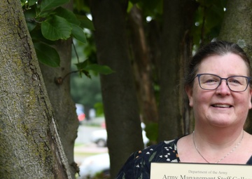 Denise showing off cert