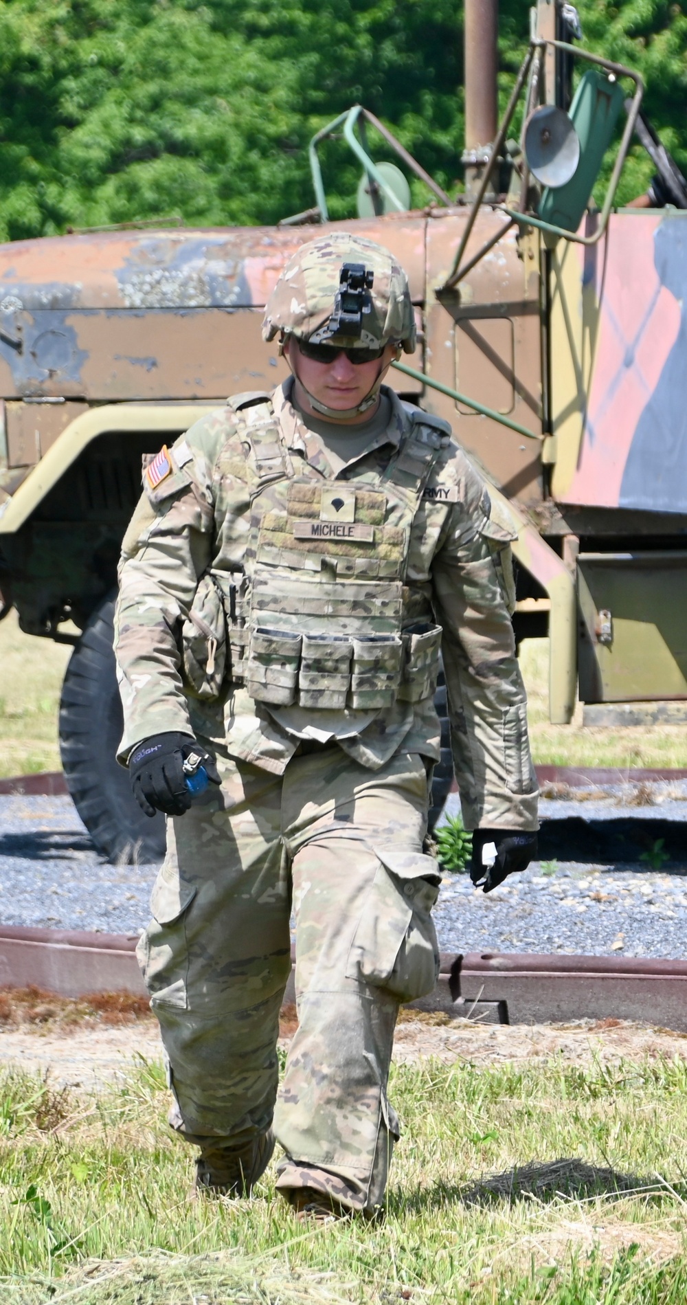 1-110th Infantry Regiment performed Hand Grenade practice during Annual Training