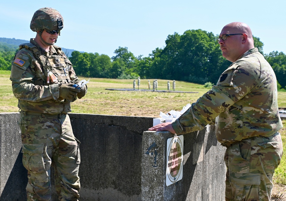 1-110th Infantry Regiment performed Hand Grenade practice during Annual Training