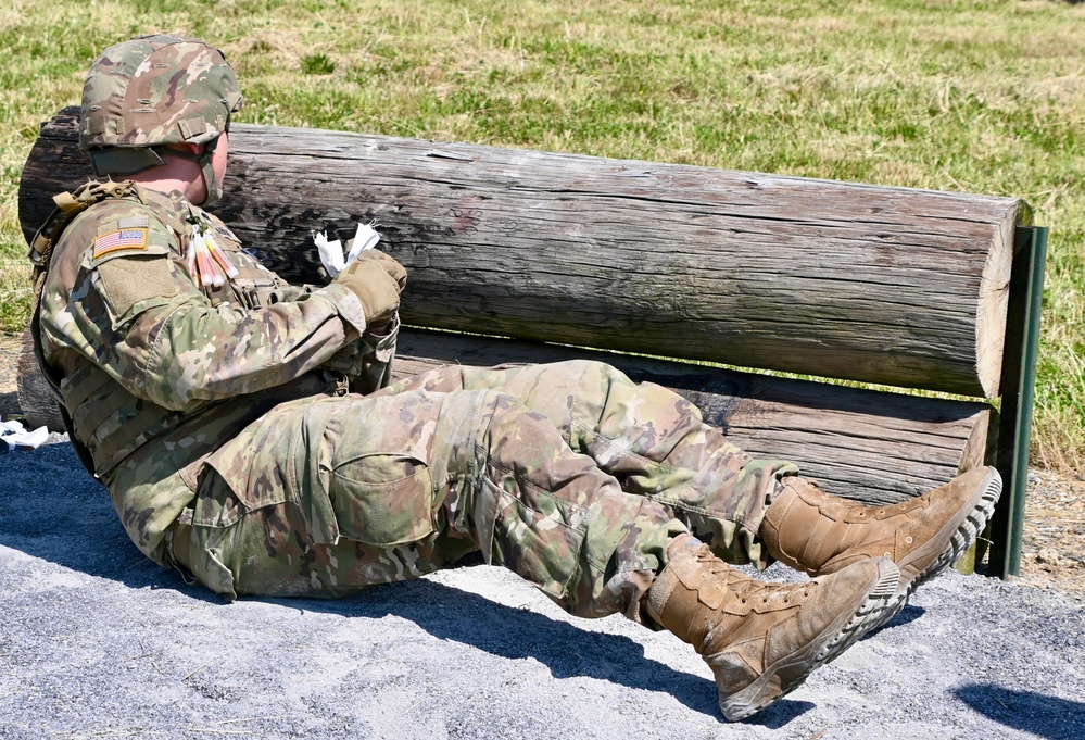 1-110th Infantry Regiment performed Hand Grenade practice during Annual Training