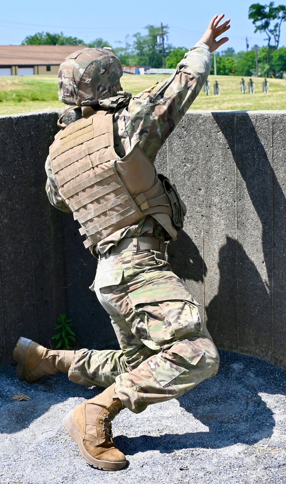 1-110th Infantry Regiment performed Hand Grenade practice during Annual Training