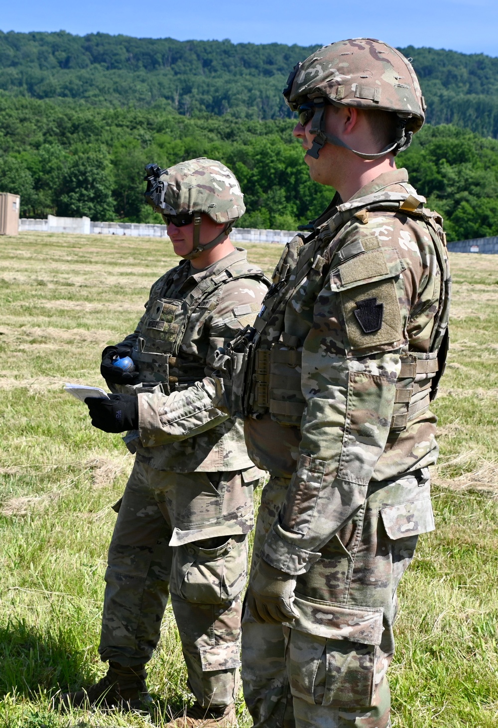 1-110th Infantry Regiment performed Hand Grenade practice during Annual Training