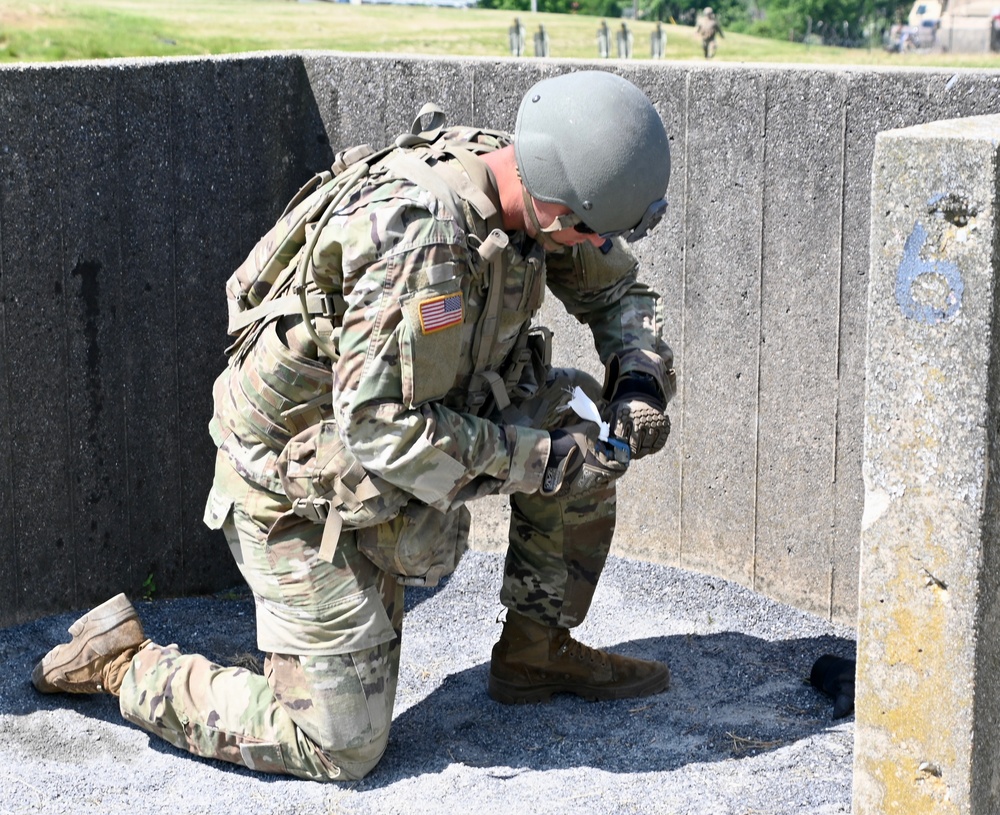 1-110th Infantry Regiment performed Hand Grenade practice during Annual Training