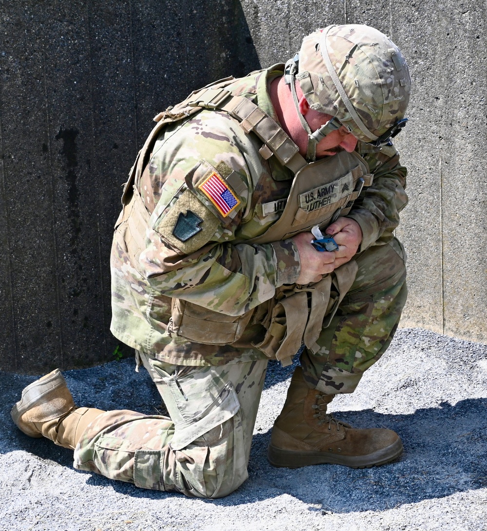 1-110th Infantry Regiment performed Hand Grenade practice during Annual Training