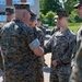 Maj. Gen. Robert B. Sofge speaks with LAR Marines