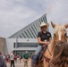 Mounted Color Guard tours grounds of NMMC