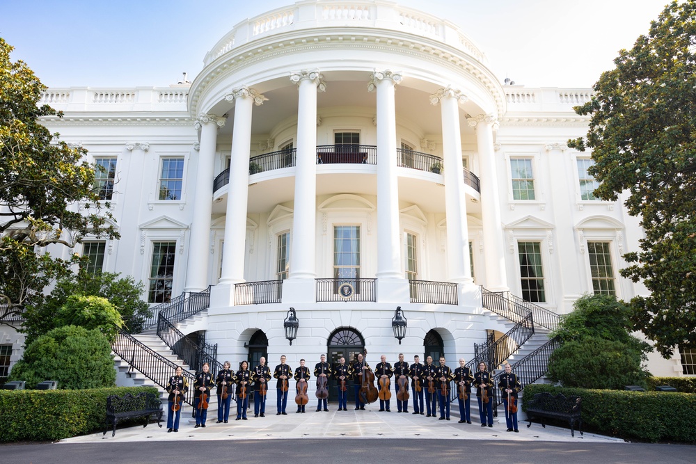 The U.S. Army Strings take official photo at The White House