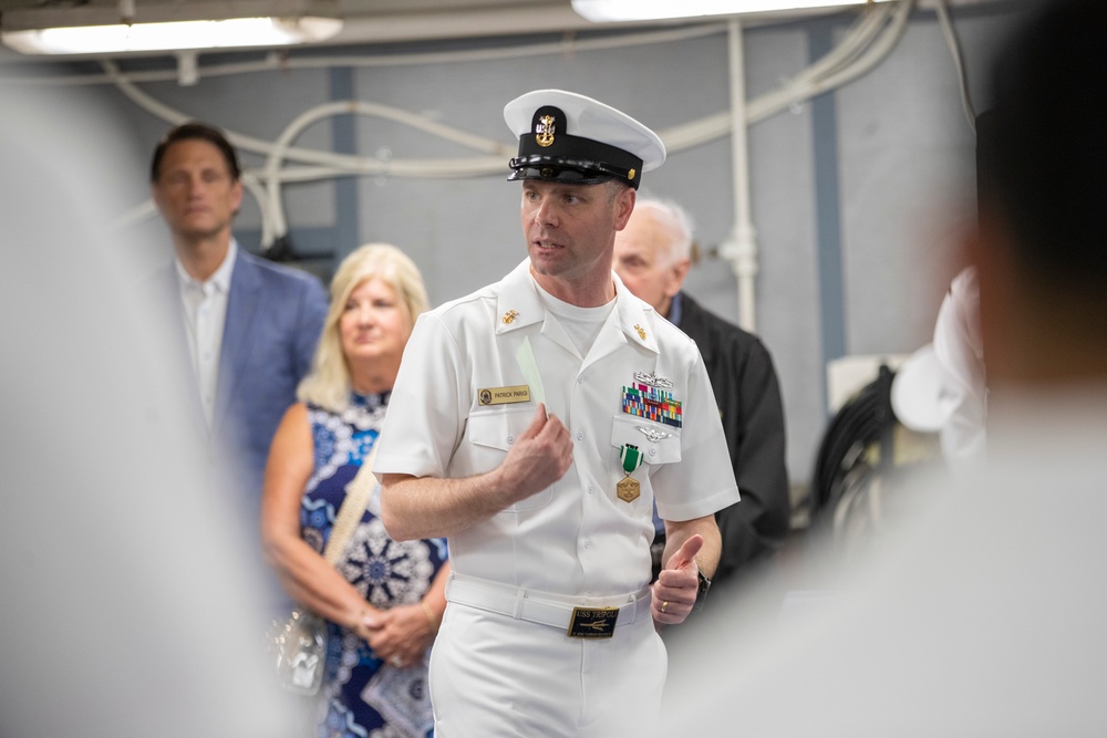 Master Chief Parigi's Pinning Aboard USS Tripoli