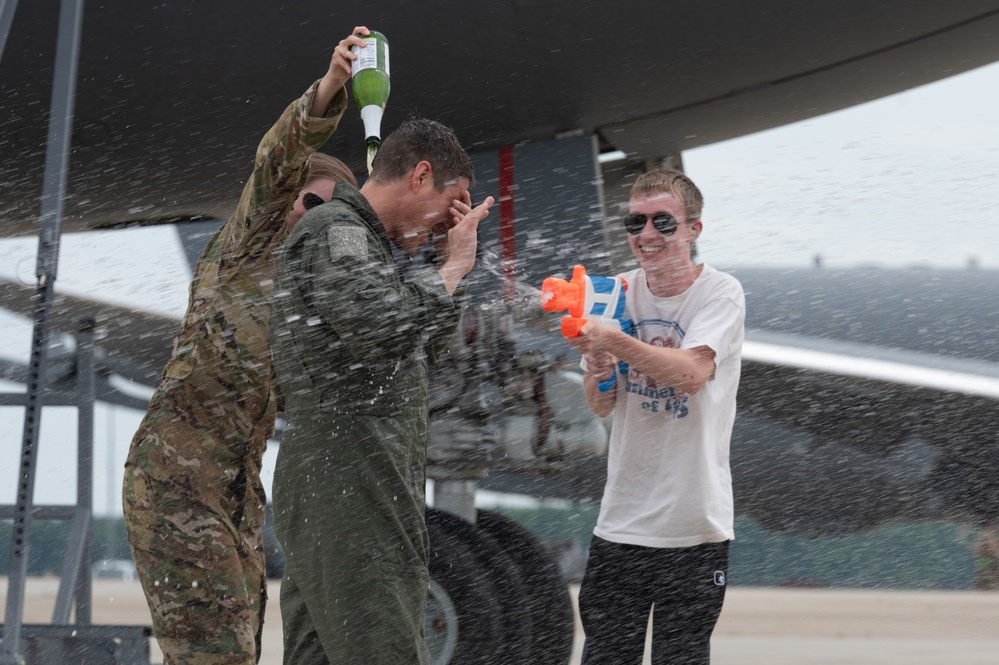 Col. Jordan P. Norman, 305th Operations Group commander, Fini Flight