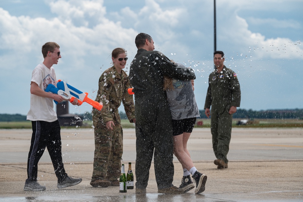 Col. Jordan P. Norman, 305th Operations Group commander, Fini Flight