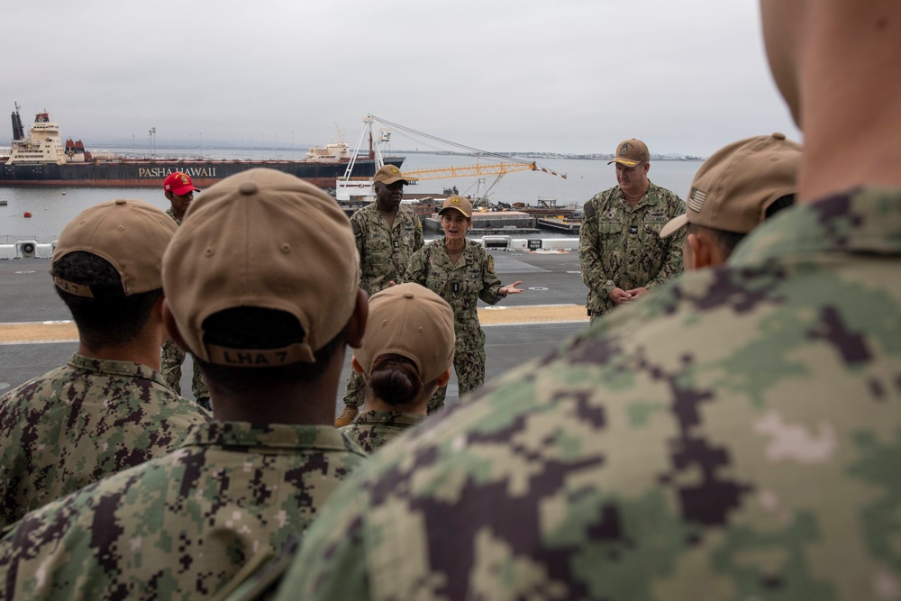 Vice Adm. Davids Visit Aboard USS Tripoli