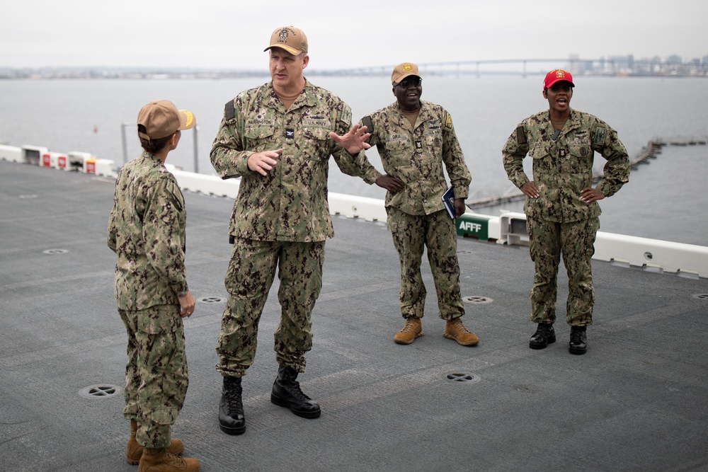 Vice Adm. Davids Visit Aboard USS Tripoli