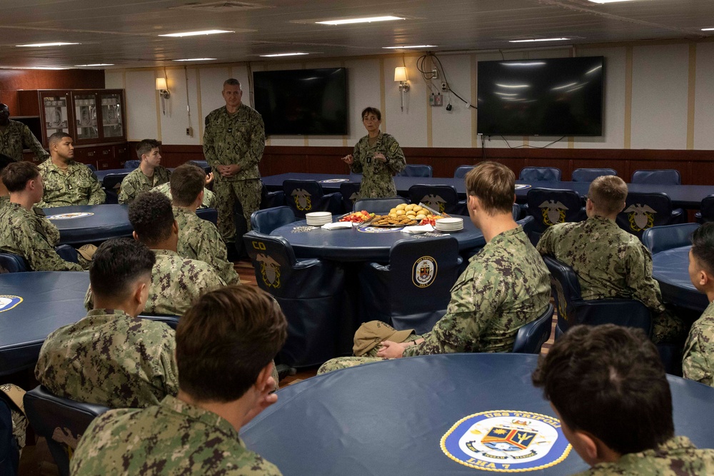 Vice Adm. Davids Visit Aboard USS Tripoli
