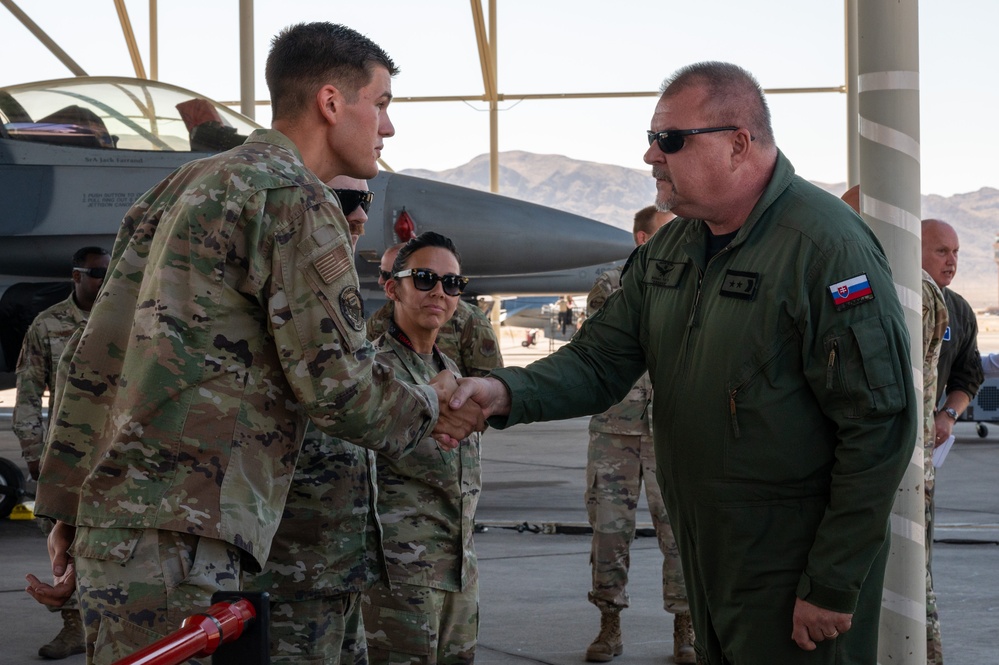 Slovak Air Force commander visits Nellis AFB