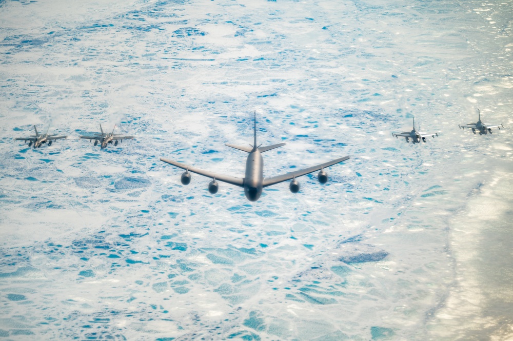 NORAD Fighters Fly Over Arctic Ocean