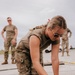 The 139th Civil Engineer Squadron lay concrete for ramp extention