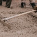 The 139th Civil Engineer Squadron lay concrete for ramp extention