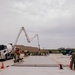 The 139th Civil Engineer Squadron lay concrete for ramp extention