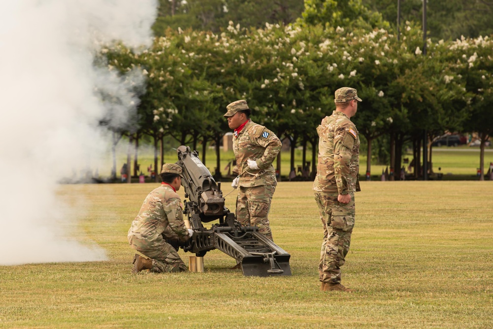 Dogface Soldiers attend a Marne Tattoo ceremony as part of Salute to Summer 2024