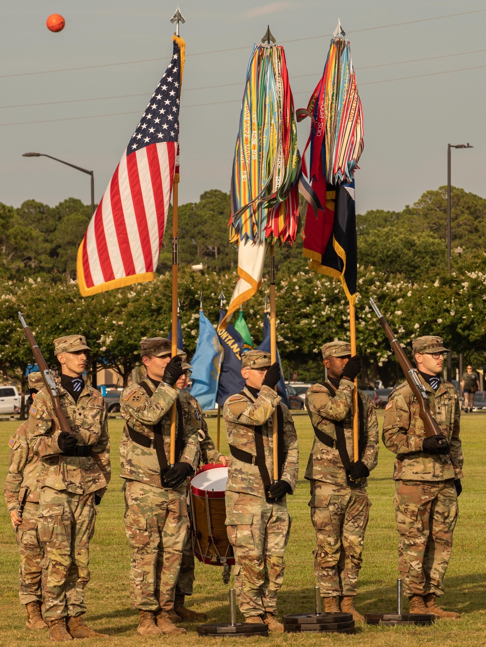 Dogface Soldiers attend a Marne Tattoo ceremony as part of Salute to Summer 2024