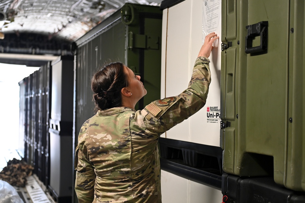 Medical Equipment Delivered to IRT mission by C-17 Aircraft