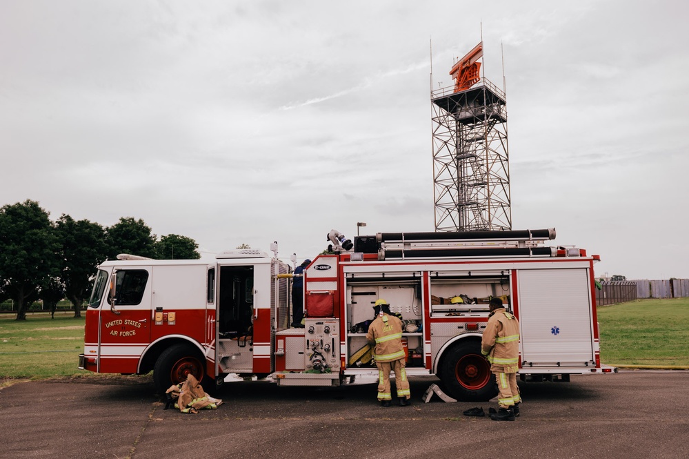 The 139th fire &amp; emergency services team execute live fire training