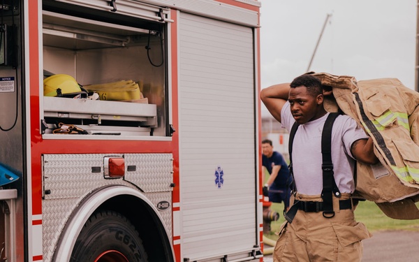 The 139th fire &amp; emergency services team execute live fire training