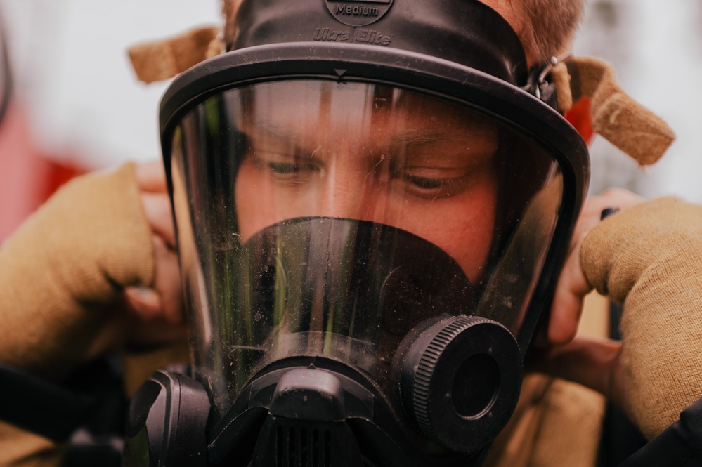The 139th fire &amp; emergency services team execute live fire training