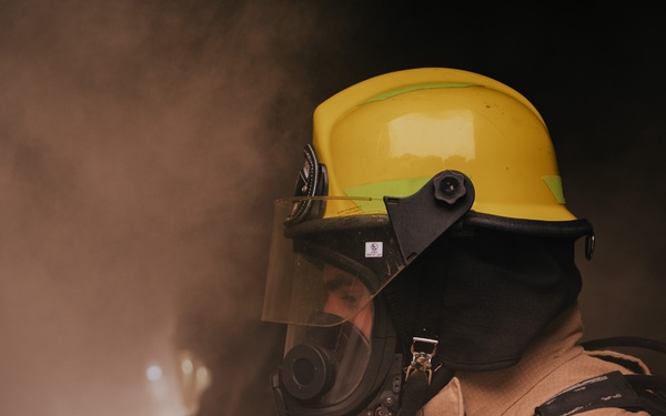 The 139th fire &amp; emergency services team execute live fire training