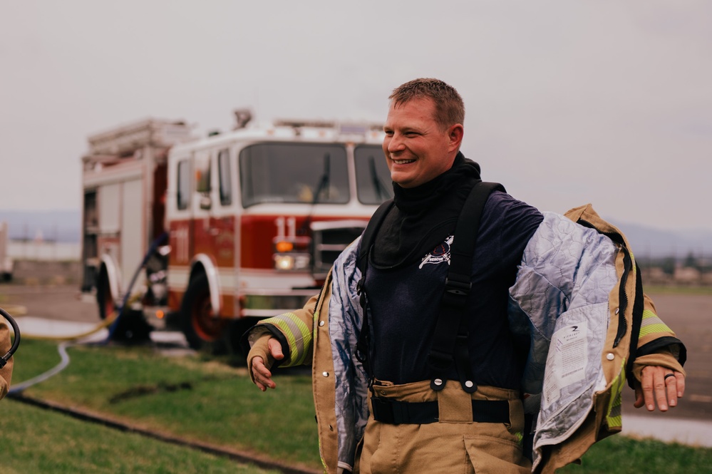 The 139th fire &amp; emergency services team execute live fire training