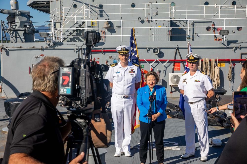 Emory S. Land Hosts Media Availability in Cairns, Queensland, Australia